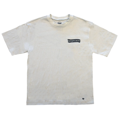 Fayetteville Woodpeckers 47 Brand Men's White Foundation T-shirt front 