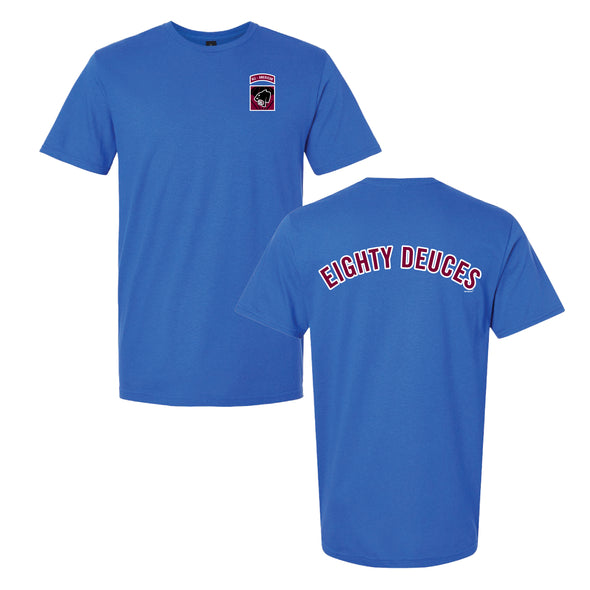 Fayetteville Woodpeckers Bimm Ridder Eighty Deuces 2 Hit Blue T-shirt