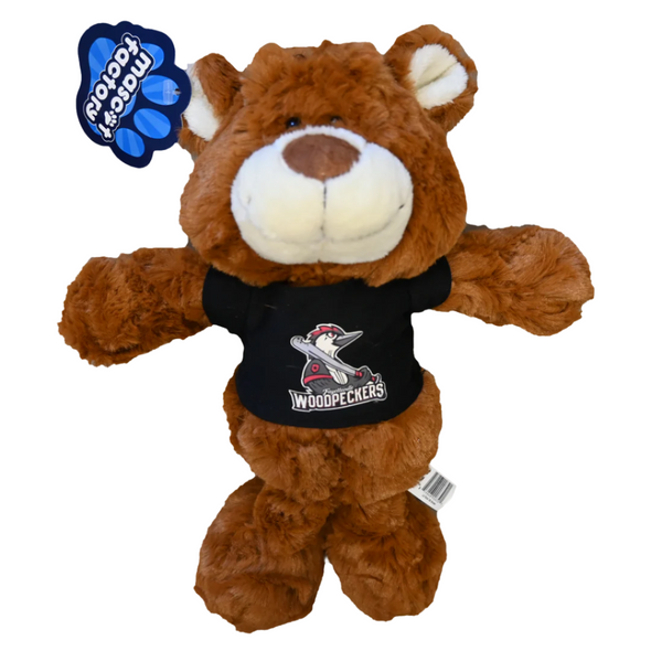 Fayetteville Woodpeckers Mascot Factory Plush Sitting Bear Rick