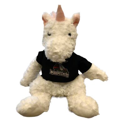 Fayetteville Woodpeckers Mascot Factory Plush Unicorn White 