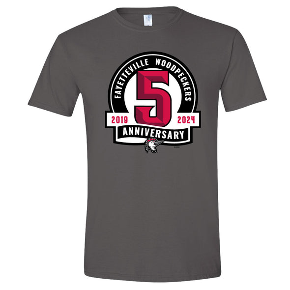 Fayetteville Woodpeckers Men's Bimm Ridder 5TH Anniversary T-shirt grey