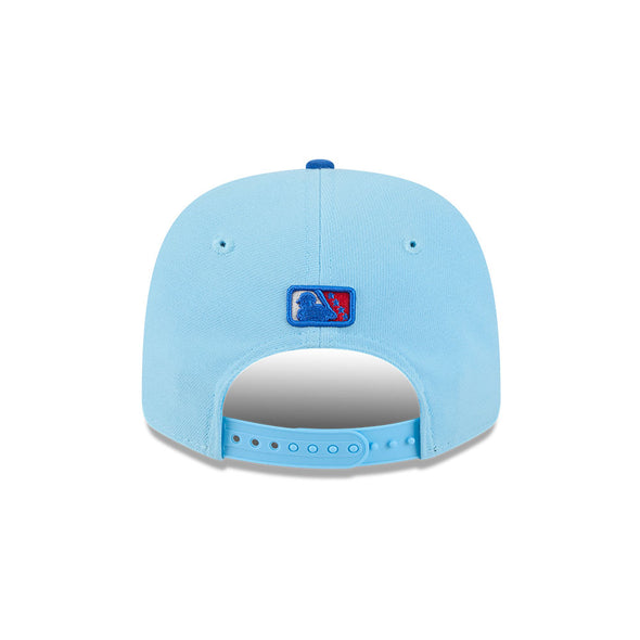 Fayetteville Woodpeckers New Era 2025 July 4th 9seventy Fitted Cap back 