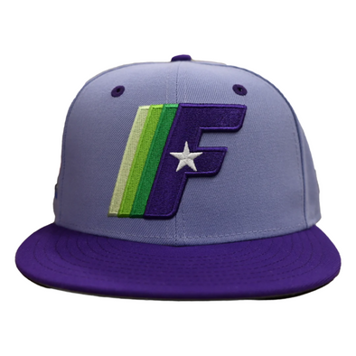 Fayetteville Woodpeckers New Era 59 Fifty Big League Chew Grape Fitted Cap 