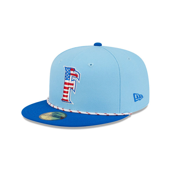 Fayetteville Woodpeckers New Era Authentic July 4th 2025 59Fifty Fitted Cap 1