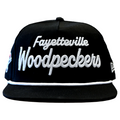 Fayetteville Woodpeckers New Era The Golfer Snapback Cap front 