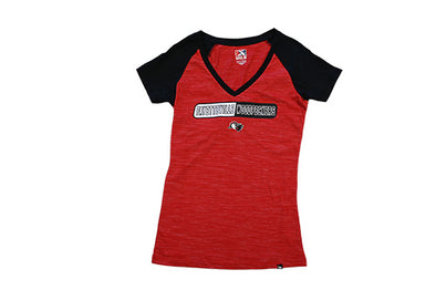 Fayetteville Woodpeckers New Era Women's Space Dye Raglan T-shirt