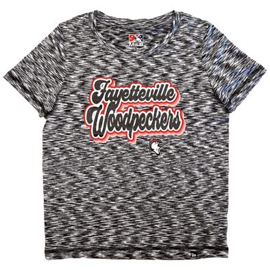Fayetteville Woodpeckers New Era Women's Space Dye Spandex T-shirt 