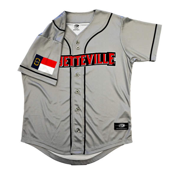 Fayetteville Woodpeckers OT Sports Youth  Replica Road Jersey Sleeve_shown