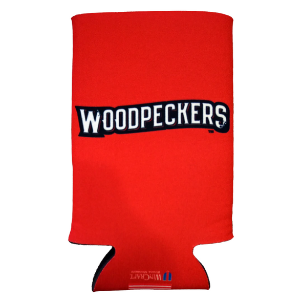 Fayetteville Woodpeckers Wincraft Sports Home Cap Logo Can Cooler 16 oz red