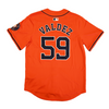 Houston Astros Men's Alternate Valdez Replica Jersey Back 