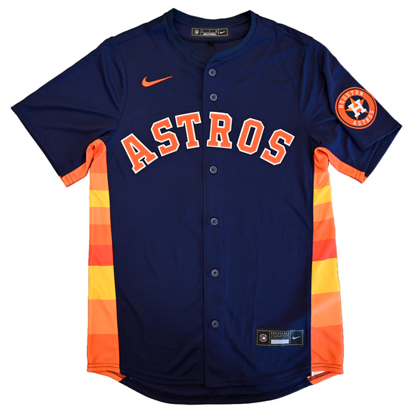 Houston Astros Nike Men's Alternate Replica Pena Jersey  Navy Front 