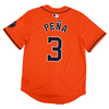 Houston Astros Nike Men's Alternate Replica Pena Jersey  Orange Back 