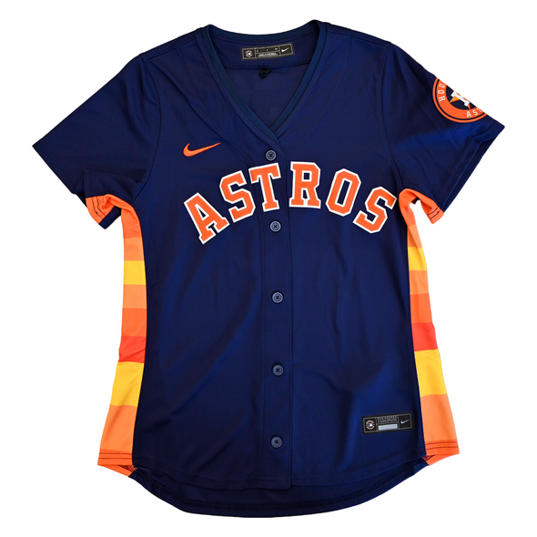Houston Astros Nike Women's Alternate Replica Pena Jersey Navy Front 