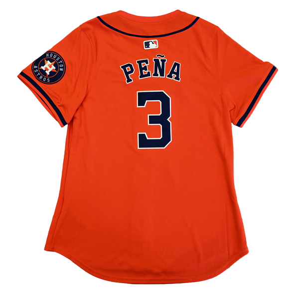 Houston Astros Nike Women's Alternate Replica Pena Jersey Orange Back