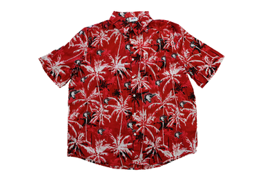 Men's Red Floral Hawaiian Shirt