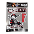 Fayetteville Woodpeckers Rico 3 Pack Logo Decal