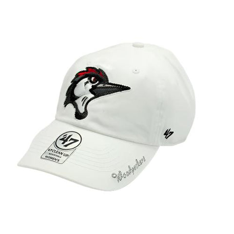 Fayetteville Woodpeckers '47 Brand Women's Home Cap Logo Sparkle Clean Up Cap side 
