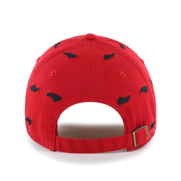 Fayetteville Woodpeckers '47 Brand Women's Red Confetti Clean Up Cap back 