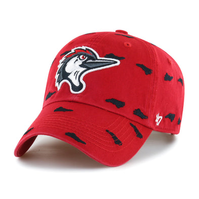 Fayetteville Woodpeckers '47 Brand Women's Red Confetti Clean Up Cap  side 