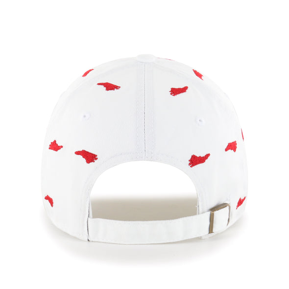 Fayetteville Woodpeckers '47 Brand Women's White Confetti Clean Up Cap back 