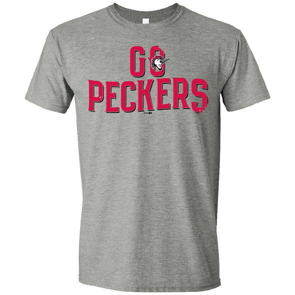 Fayetteville Woodpeckers Bimm Ridder Men's Go Peckers T-Shirt grey