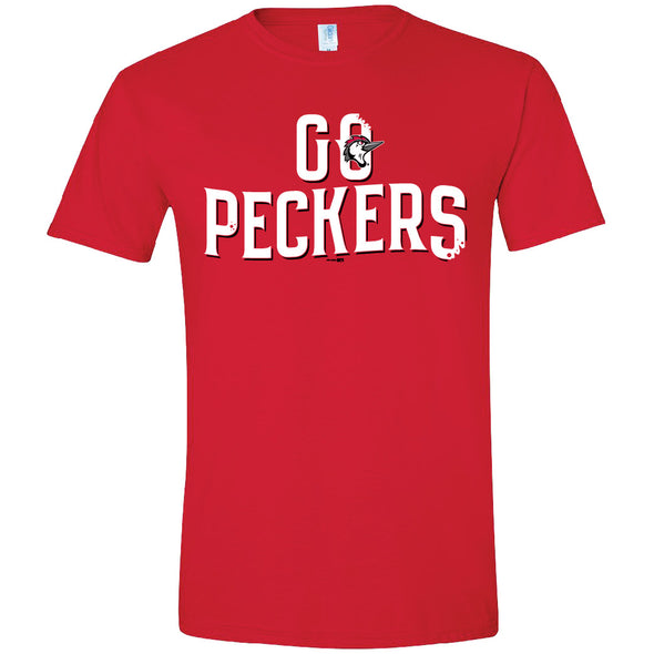 Fayetteville Woodpeckers Bimm Ridder Men's Go Peckers T-Shirt red