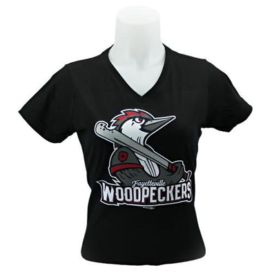 Fayetteville Woodpeckers Bimm Ridder Women's Primary Logo T-Shirt black 