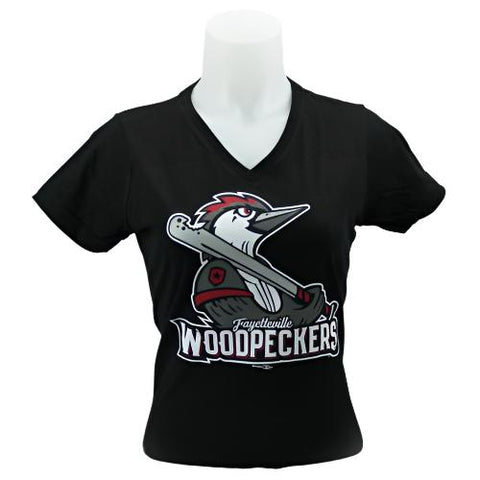 Fayetteville Woodpeckers Bimm Ridder Women's Primary Logo T-Shirt black 