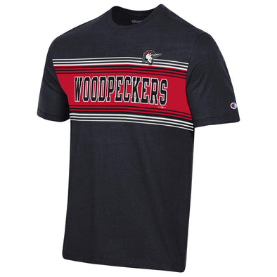 Fayetteville Woodpeckers Champion Super Fan Black T-shirt 