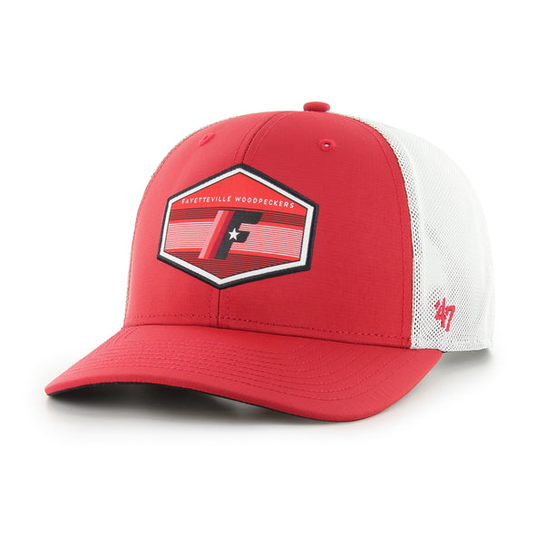 Fayetteville Woodpeckers Men's '47 Brand Burgess Trucker Cap Front 