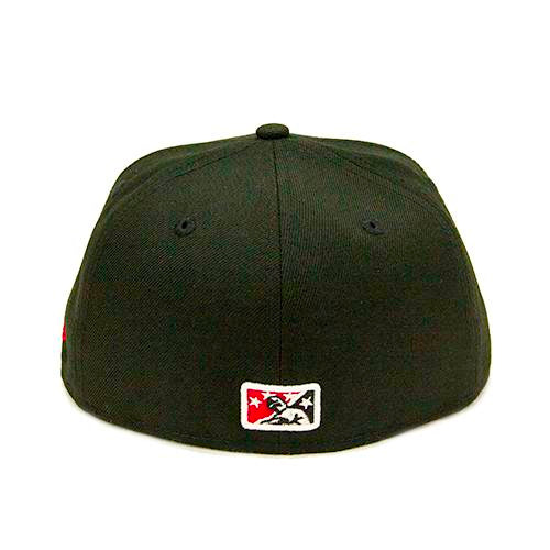 Fayetteville Woodpeckers New Era Authentic Black Ops 59Fifty Fitted Cap back 