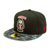 Fayetteville Woodpeckers New Era Authentic Black Ops 59Fifty Fitted Cap side