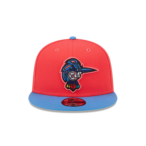 Fayetteville Woodpeckers New Era Guerreros 9Fifty Snapback Cap front 
