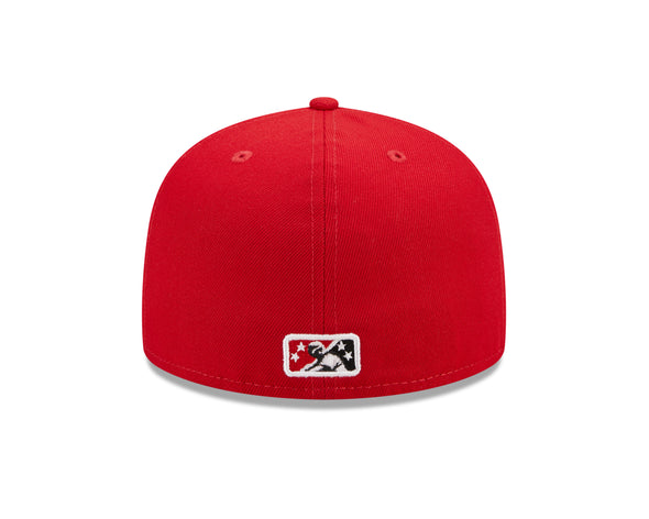 Fayetteville Woodpeckers New Era Marvel 59Fifty Fitted Cap back 