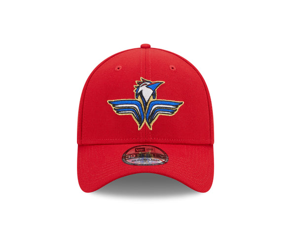 Fayetteville Woodpeckers New Era Marvels 39Thirty Flex Fit Cap front 
