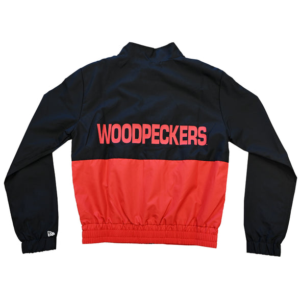 Fayetteville Woodpeckers New Era Women's Color Block Jacket back 