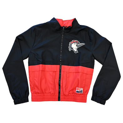 Fayetteville Woodpeckers New Era Women's Color Block Jacket front 
